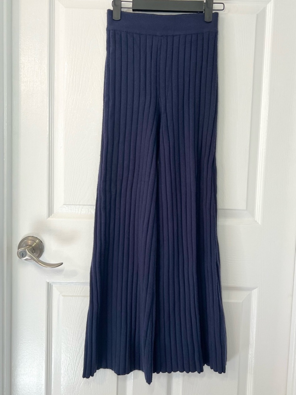 Sincerely Jules Ribbed Knit Pants in Navy XS